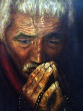 "Praying Man" 14 X 18 oil